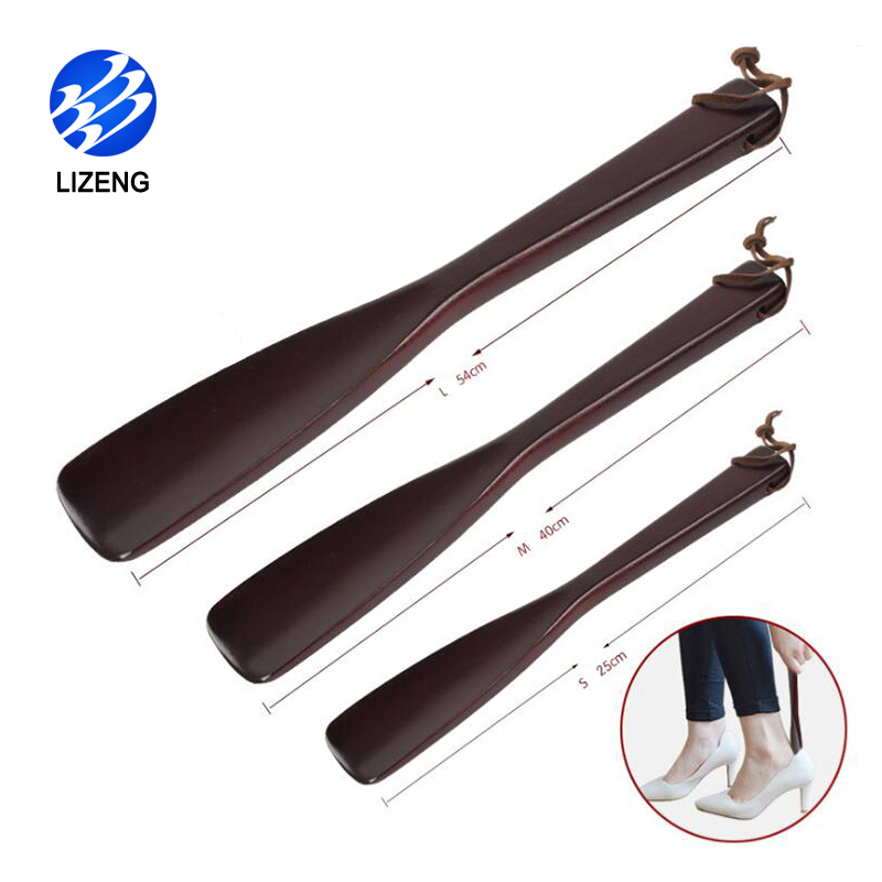 Деревянный рог для обуви из розового дерева с длинной ручкой