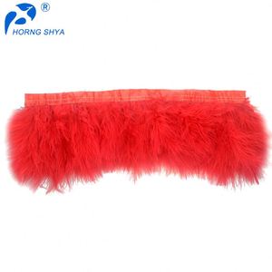 Horng Shya TOP10 pluma fábrica en China artículo barato boda del partido aplicación Turquía marabú franja - Product Image 3