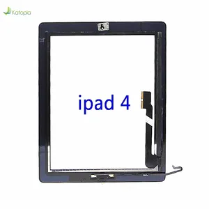 KATOPLA परीक्षण अच्छी तरह से iPad के लिए iPad 4 के लिए Digitizer विधानसभा प्रतिस्थापन टच स्क्रीन के साथ 4 भागों