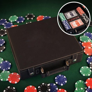 Jeu de cartes de <span class=keywords><strong>Poker</strong></span> Texas Hold'em, haute qualité, avec étui en cuir, cadeau pour mari, lecteur de <span class=keywords><strong>Poker</strong></span> - Product Image 4