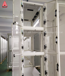 Tùy Chỉnh Colo Máy Chủ <span class=keywords><strong>Rack</strong></span> 2Bay 4Bay Nội 24-54U Đen Trắng 600Mm Rộng 1200Mm Sâu 2 Ngăn Colo Phong Cách Nội Các - Product Image 3