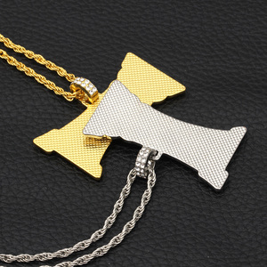 Di modo TOPGRILLZ Nuovo Personalizzato ESSKEETIT <span class=keywords><strong>Collana</strong></span> Del Pendente Del Mens Ghiacciato fuori la <span class=keywords><strong>collana</strong></span> in oro placcato la <span class=keywords><strong>collana</strong></span> per gli uomini - Product Image 4