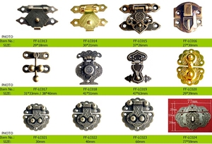 Bao Bì Bằng Gỗ Hộp Đồ Trang Sức Ngăn Kéo Cửa Tủ Sửa Chữa Trang Trí Kim Loại Khóa Quà Tặng Hợp Kim Thủ Công Clasp Tủ Khóa Bắt Chốt - Product Image 3