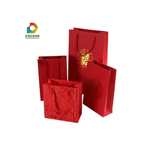 Jewelry paper bag red wedding paper bag