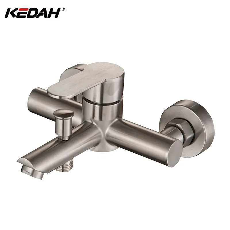 Cheap brushed nickel bathtub faucet stainless steel bathroom shower mixer faucet