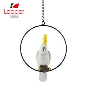Vườn Phổ Biến Tượng Treo Cây Trang Trí Nhựa Bức Tượng Con Vẹt Điêu Khắc Con Vẹt Màu Đỏ - Product Image 3