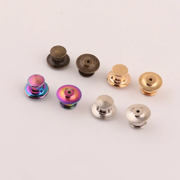 cheap price silver color brass locking flat head lapel pin back wholesale