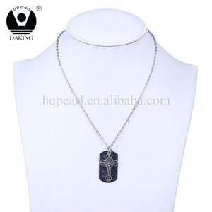 En acier inoxydable collier Hommes corss pendentif Christian collier - Product Image 1