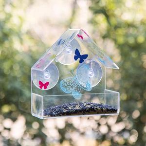 Cửa sổ Bird Feeder Sóc Bằng Chứng Ngoài Trời Sân Trang Trí Nước Bằng Chứng Acrylic Bướm Rabble Tiểu Pet Bird feeder - Product Image 5