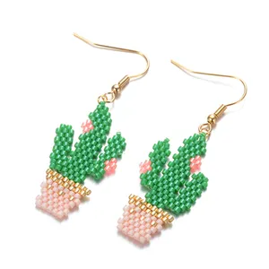 MI-E180015 Moyamiya Miyuki Seed Beads Charms DIY Earring Making Cactus Cacti Fashion Jewelry Earings 2019