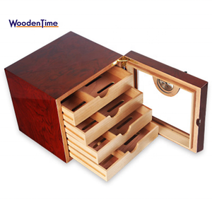 Haute Brillant Piano En Bois Cubain Cave À <span class=keywords><strong>Cigares</strong></span> Boîte Rangement Cave À <span class=keywords><strong>Cigares</strong></span> Avec 4 Tiroirs Hygromètre Humidificateur - Product Image 5