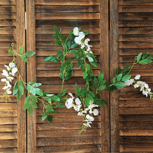 Real Touch seda boda decorativa Artificial Wisteria vid hogar decorativo telón <span class=keywords><strong>de</strong></span> fondo Wisteria flor colgante <span class=keywords><strong>planta</strong></span> Artificial - Product Image 4