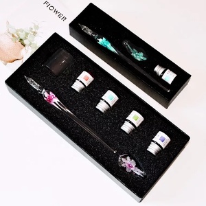 Penna di riserva JXQ-71 su vendita su misura bella calligrafia scrittura regalo Set di penna colorata di <span class=keywords><strong>vetro</strong></span> inchiostro Dip Pen - Product Image 5