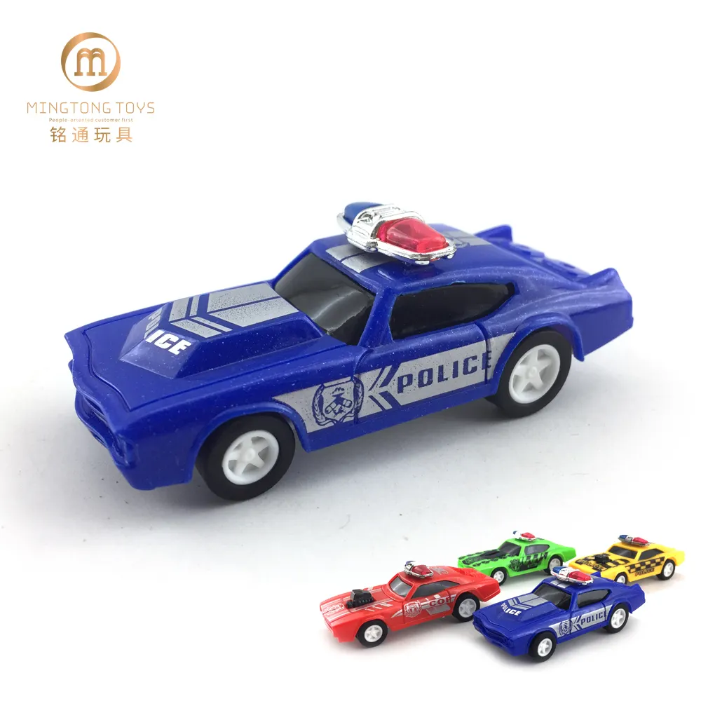 EN71 Promotional gifts plastic police pull back plastic car toy