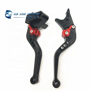 Best selling Adjustable short CNC clutch brake levers for <span class=keywords><strong>Kawasaki</strong></span> <span class=keywords><strong>Z650</strong></span> Z900 2017 Black <span class=keywords><strong>2018</strong></span> lever with regulator Red - Product Image 1