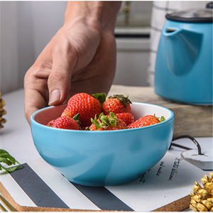 Pottery Dinnerware Sky <strong>Blue</strong> Stylish Stoneware Ceramic <strong>Dinner</strong> <strong>Set</strong> for Home - Product Image 2