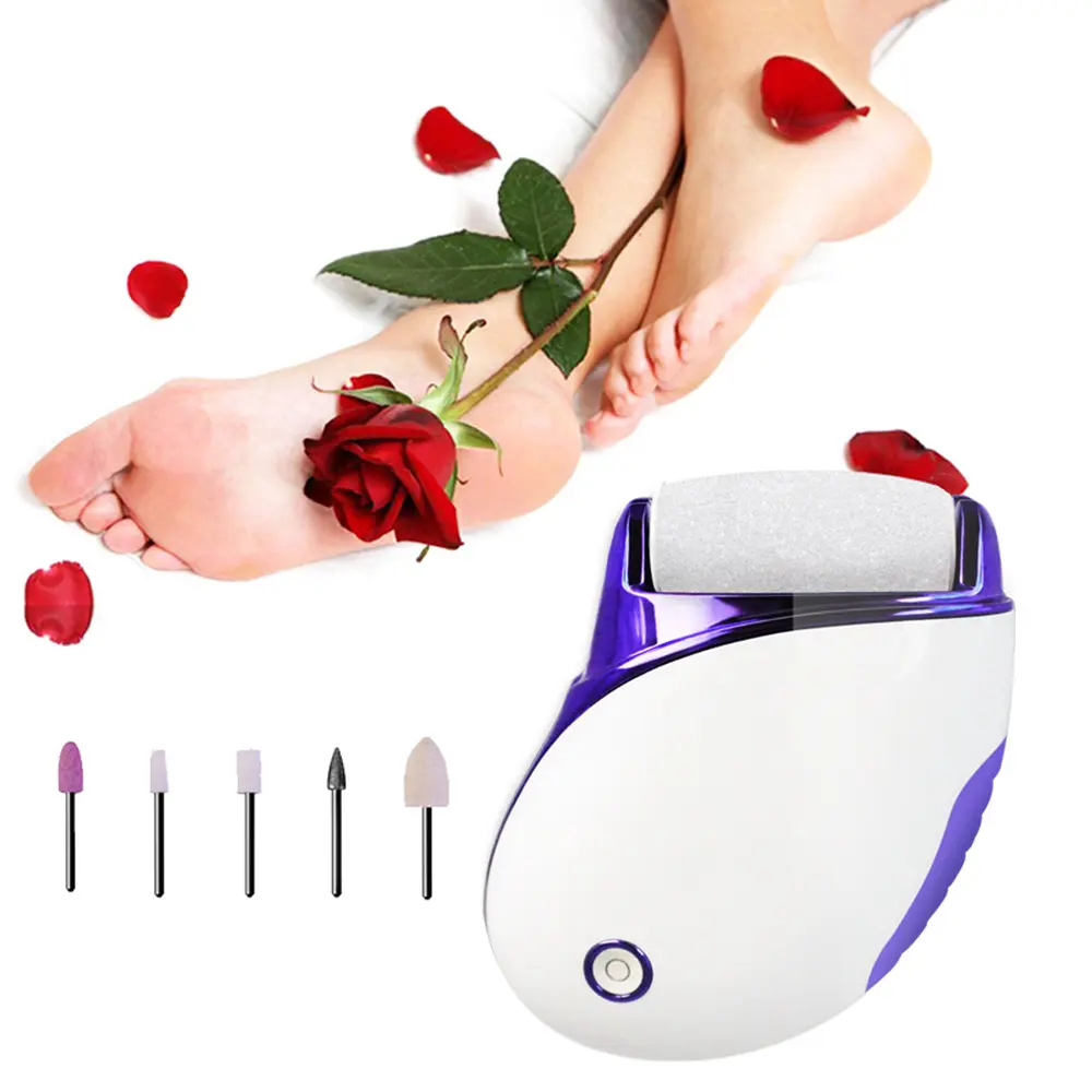 Removedor de calos de pé elétrico portátil, cuidado com os pés de pedi, calcanhares rachados, pele morta, eliminação de pele