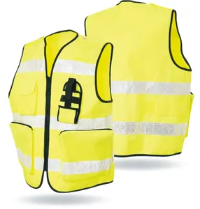 Wholesale Multi Pockets Custom Cheap Hi Vis Safety Jacket Reflective Vest