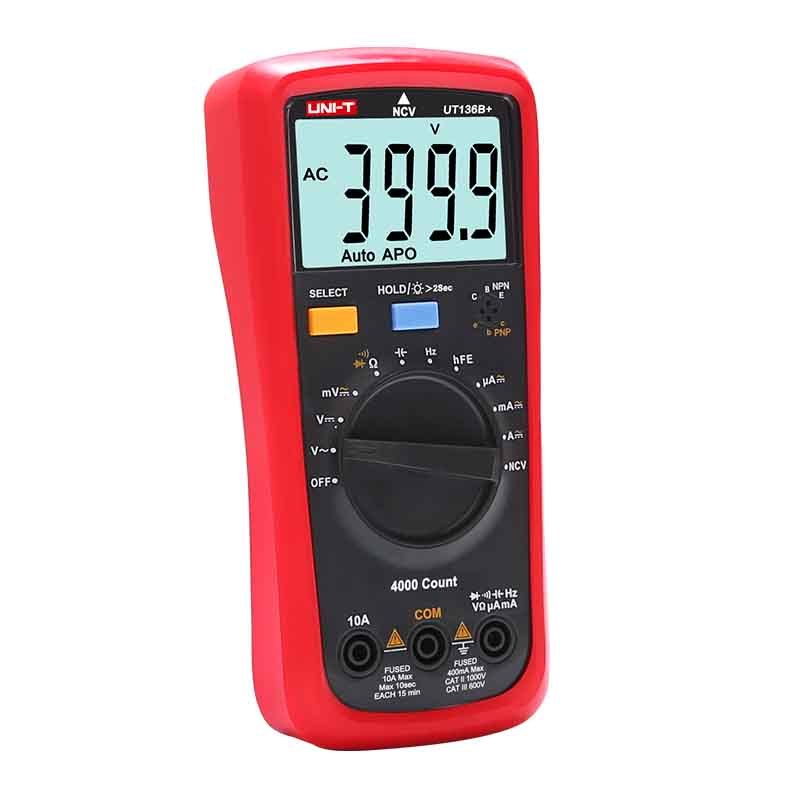 UT136B+ Digital Multimeter AC/DC Alicate Amperimetro Capacitance Meter Diode Frequency Multitester Test Line
