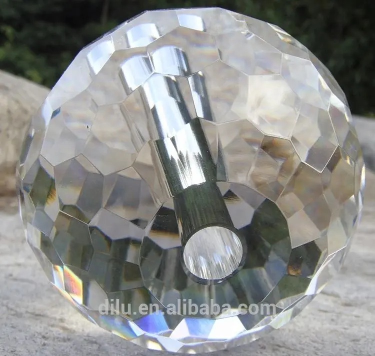 Gros diamant cut effacer boule de cristal 20mm 40mm 60mm 80mm 100mm k9 verre boules avec trou