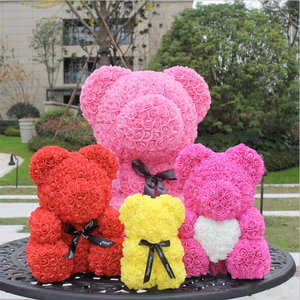 Wholesale high quality pink teddy bear artificial rose bear for Valentine's Day - Product Image 2