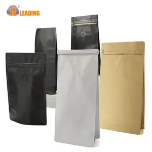 Costume Impresso Zip Fechamento dos sacos de Plástico da Embalagem Selo de Calor Folha de Alumínio Stand Up Saco de Embalagem de Alimentos Para O Café
