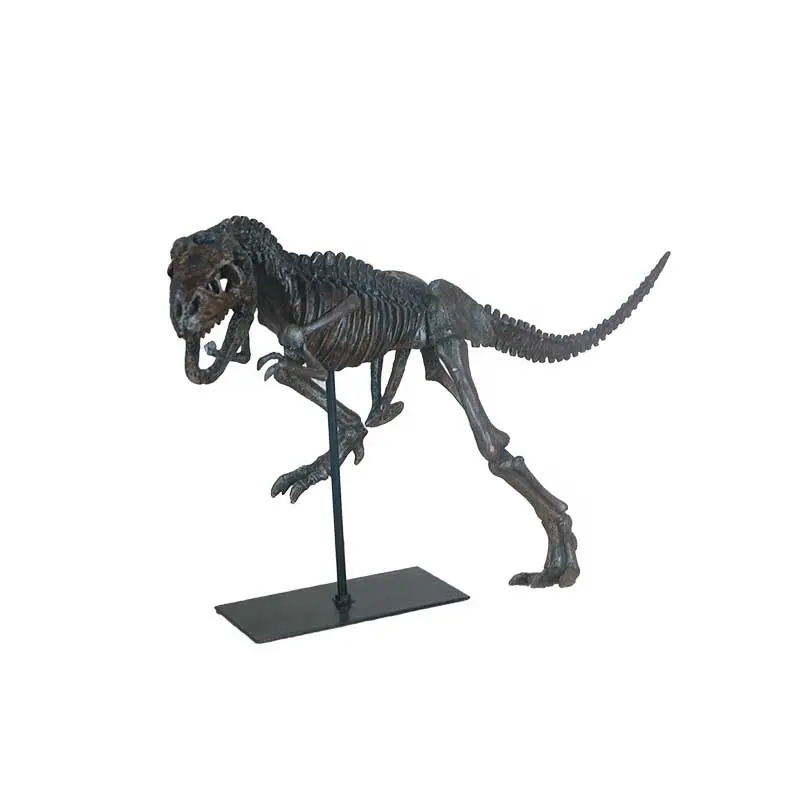 Molde de dinosaurio fósil Tiranosaurio Rex, escultura de resina tallada para decoración del hogar, 3D y regalo, arte popular CF1130031