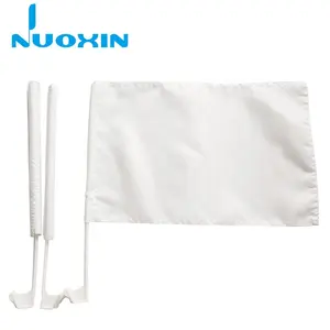 blank sublimation your logo here white car window flag with pole