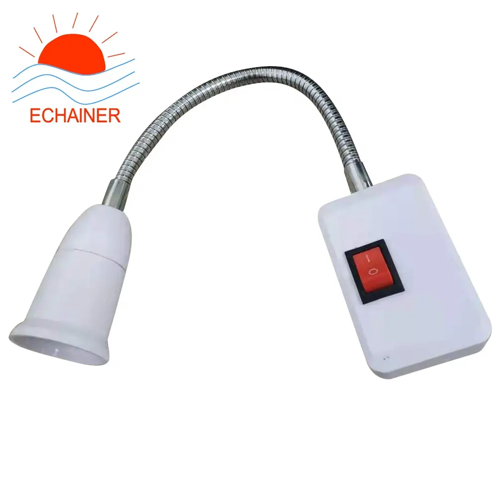 E27 Flexible Extend Extension LED Light Bulb Lamp Base Holder Screw Socket Adapter Converter US Plug