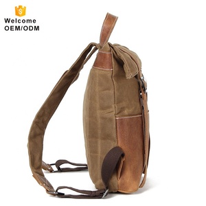 Deportes de la universidad superior portátil rollo impermeable personalizada de los hombres de la lona mochila vintage - Product Image 5