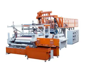 fully automatic three layer co-extrusion extruder machine for stretch film
