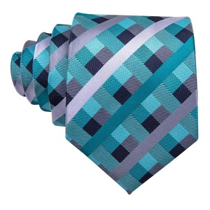 Divertenti Sky Blue Gecontroleerd Homme Seta Uomo Cravatte voor Mannen