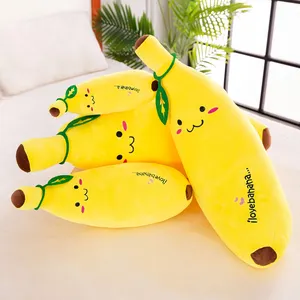 Cuscino di peluche Banana personalizzato un mazzo di banane peluche farcito cibo Plushie Banana che abbraccia il cuscino regalo per il compleanno