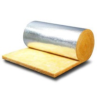 مادة عازل للحرارة ل والسقوف تكييف الهواء غطاء glasswool العزل الفيبرجلاس القطن مع الألومنيوم احباط