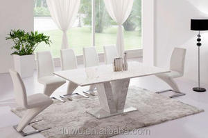 Moderne meubles de maison 6 siège rectangle marbre meilleurs designs <span class=keywords><strong>table</strong></span> à manger - Product Image 5
