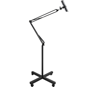 2022 Bánh Xe Đứng Chủ Nhà Máy Bán Buôn Kim Loại Điện Thoại Thông Minh Tablet Hỗ Trợ Tầng Mobile Chủ Đứng Chủ Dễ Dàng Di Chuyển - Product Image 1