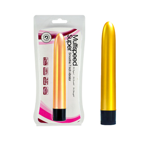 Vibrador de varias velocidades de herramienta sexual de bala de plata dorada de 7 pulgadas para una experiencia sexual mejorada