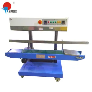 Automatische continue band sealer polyethyleen pvc aluminiumfolie plastic zak warmte sluitmachine met tellen