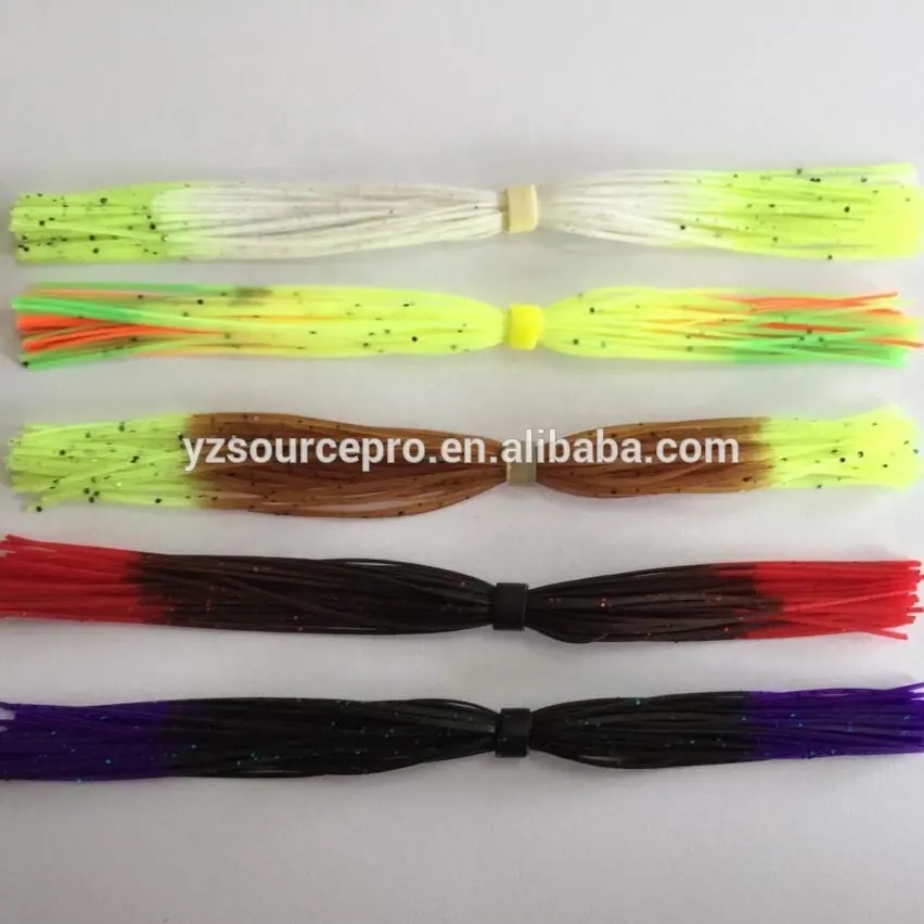 Saia de silicone colorida isca, isca de pesca, saia de borracha