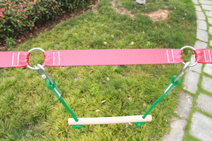 Equipo de Entrenamiento para Niños, Columpio, Barras de Mono, Asas Resistentes, Juego de Slackline con Trinquete de Seguridad, Circuito de Obstáculos para Niños - Product Image 6