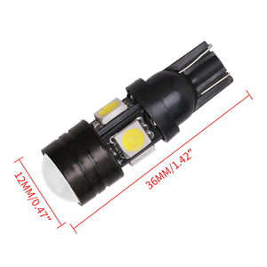 Ampoules de <span class=keywords><strong>voiture</strong></span> T10 LED W5W 196 168 LED Auto Lamp <span class=keywords><strong>12V</strong></span> <span class=keywords><strong>20W</strong></span> avec lentille de projecteur Accessoires d'intérieur Ornements - Product Image 3