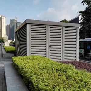 Diseño moderno de puerta de persiana de aluminio con patrón de apertura vertical y horizontal para persianas de ventana de seguridad de Villa