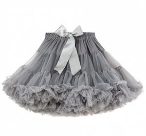 Elegante Vestito Estivo con <span class=keywords><strong>Gonna</strong></span> Tutu per Bambine, Abito da Ballo in Tinta Unita con Minigonna in <span class=keywords><strong>Tulle</strong></span> - Product Image 5