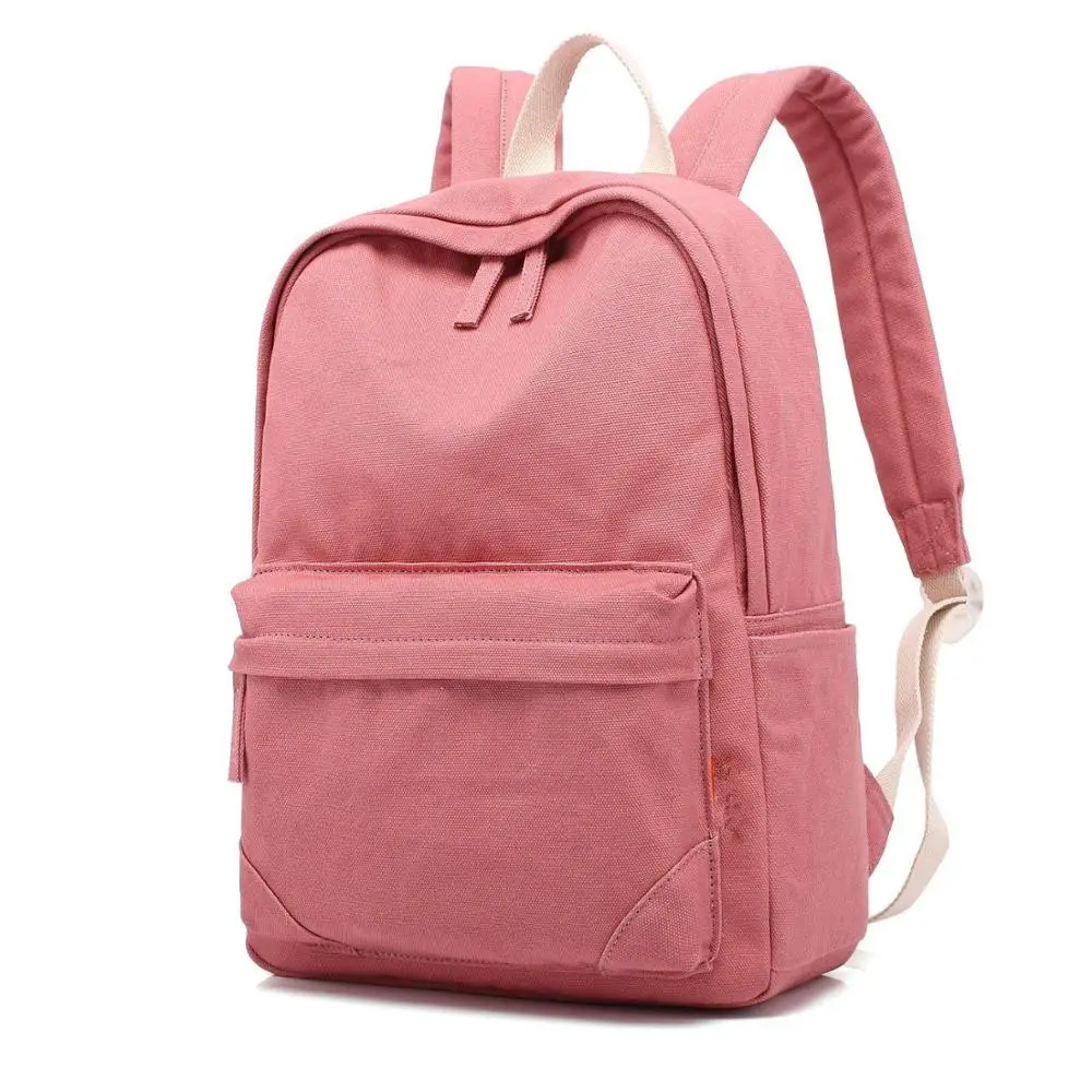 BSCI factory custom прочный холщовый школьный рюкзак с логотипом