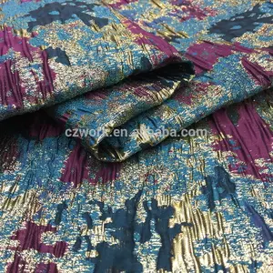 Brocade Metallic Brocade Fabric Latest Good Quality Fashion 80yds MOQ Apparel Suits Fabrics Woven 100% Polyester Dobby Wk 150D