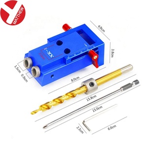 Gabarit de goujon de trou de poche portable en <span class=keywords><strong>aluminium</strong></span> de 9.5mm pour <span class=keywords><strong>menuiserie</strong></span> - Product Image 2