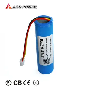 KC IEC UL2054 Certified Lithium Rechargeable 18650 3.7V 2600mAh Li Ion Battery For Camping Lamp