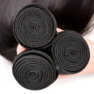 批发束人发10a高品质原发天然颜色廉价原发直发巴西人发束 - Product Image 3