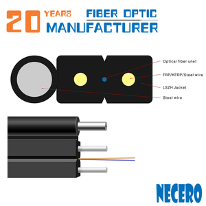 Necero 20 años cables de comunicación de fábrica oem interior LSZH funda 1 2 4 6 8 core FTTH fibra óptica gota cable - Product Image 6