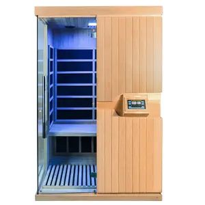 Venda quente melhor preço 2 pessoas infravermelho painel de carbono led sauna